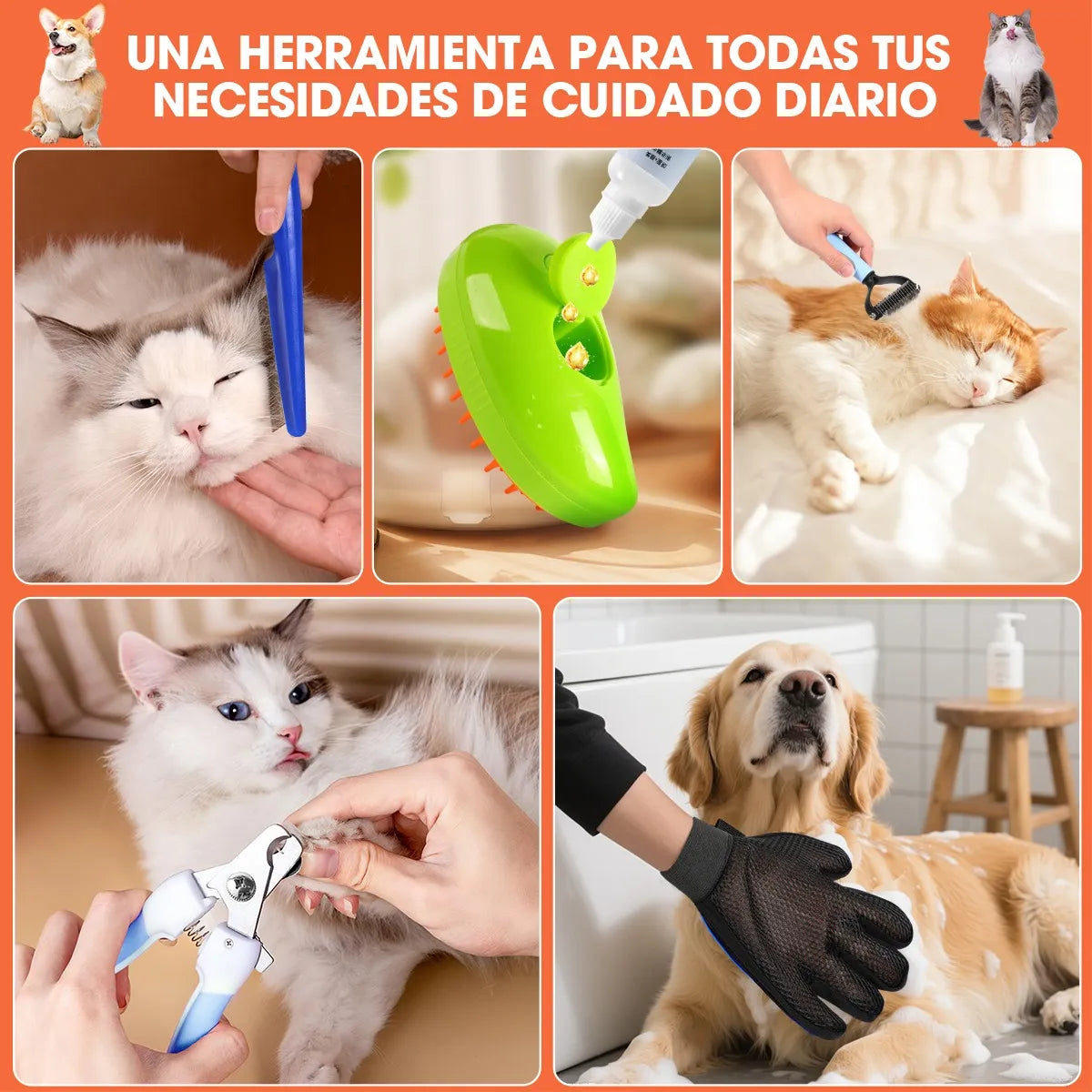 SET DE LIMPIEZA PARA PERROS Y GATOS