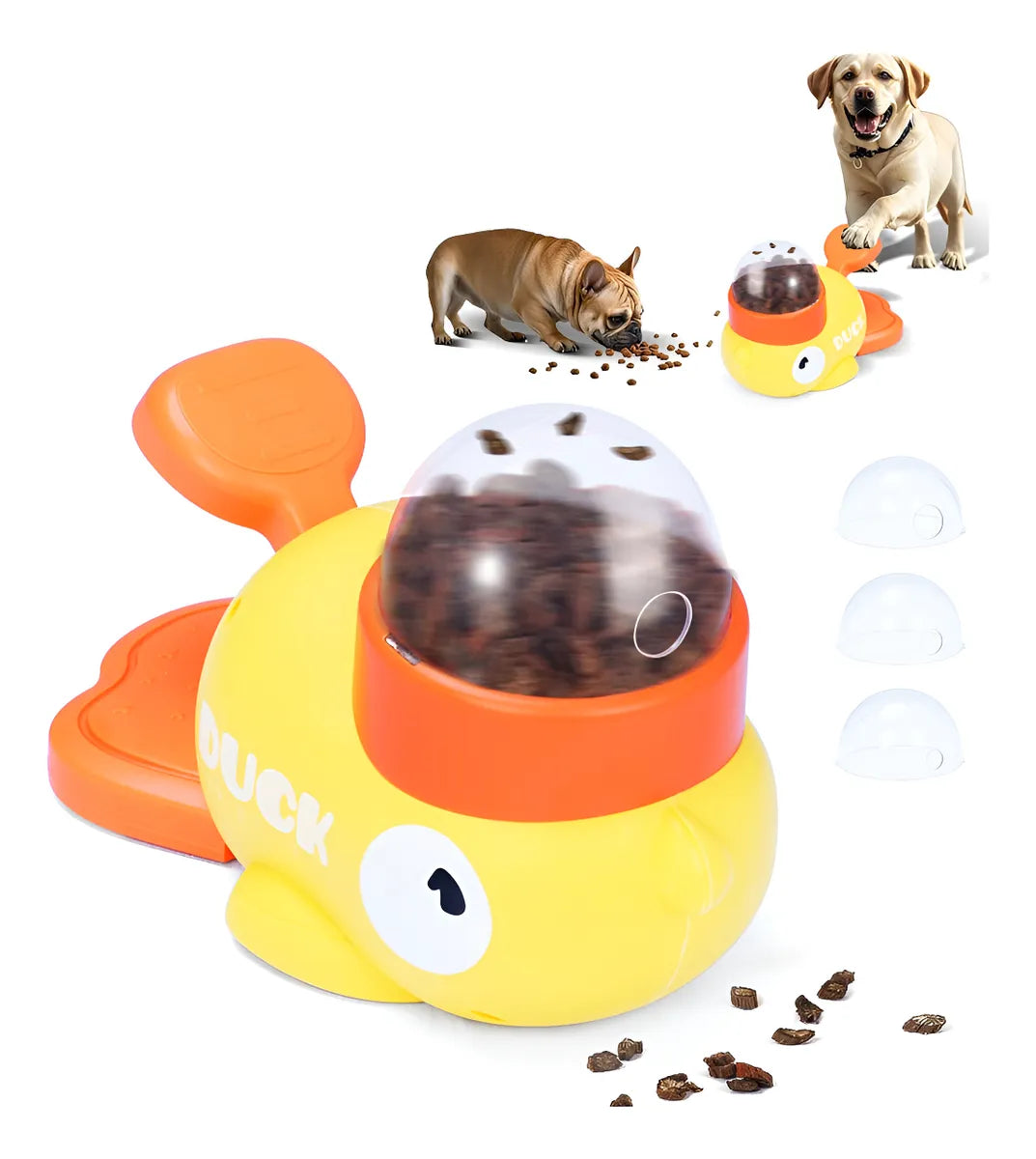 JUGUETE INTERACTIVO DISPENSADOR DE COMIDA PARA PERROS Y GATOS