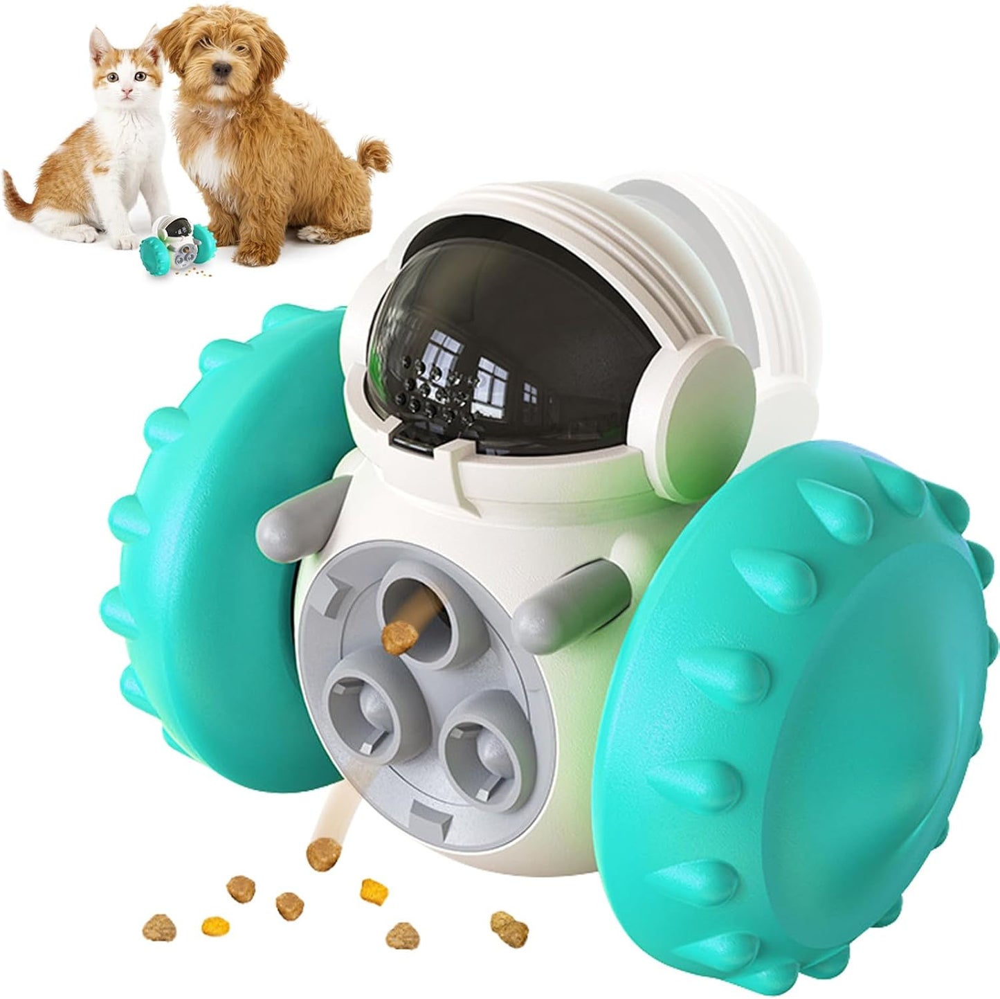 JUGUETE INTERACTIVO DISPENSADOR DE COMIDA PARA PERROS Y GATOS